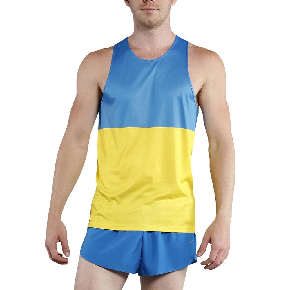 Men's Printed Singlet- Ukraine