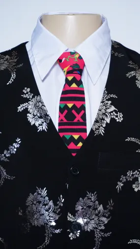 Men's Tie White Printed