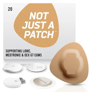 Not Just a Patch Adhesive patches for Freestyle Libre, Medtronic & Dexcom G7 - Pack of 20