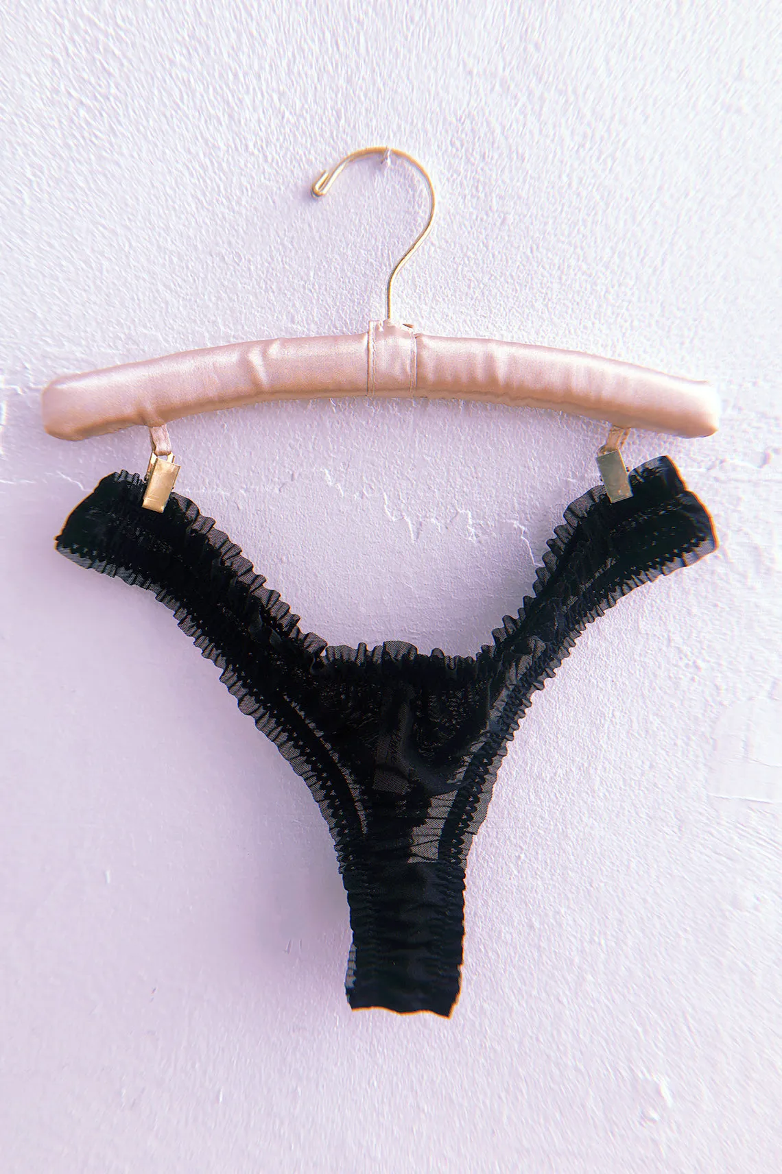 Oleander Thong in Sheer Recycled Mesh