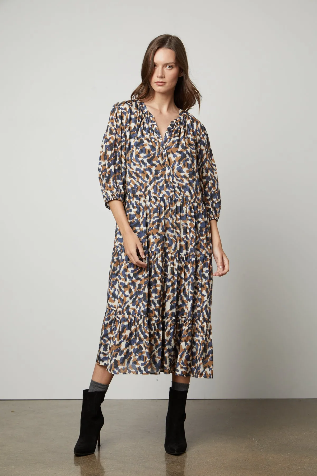 OTTILIE PRINTED BOHO DRESS