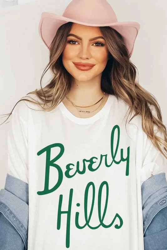 OVERSIZED BEVERLY HILLS GRAPHIC TEE