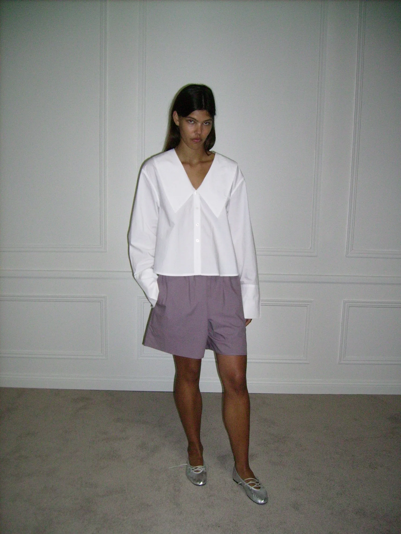 Oversized Collared Shirt - White