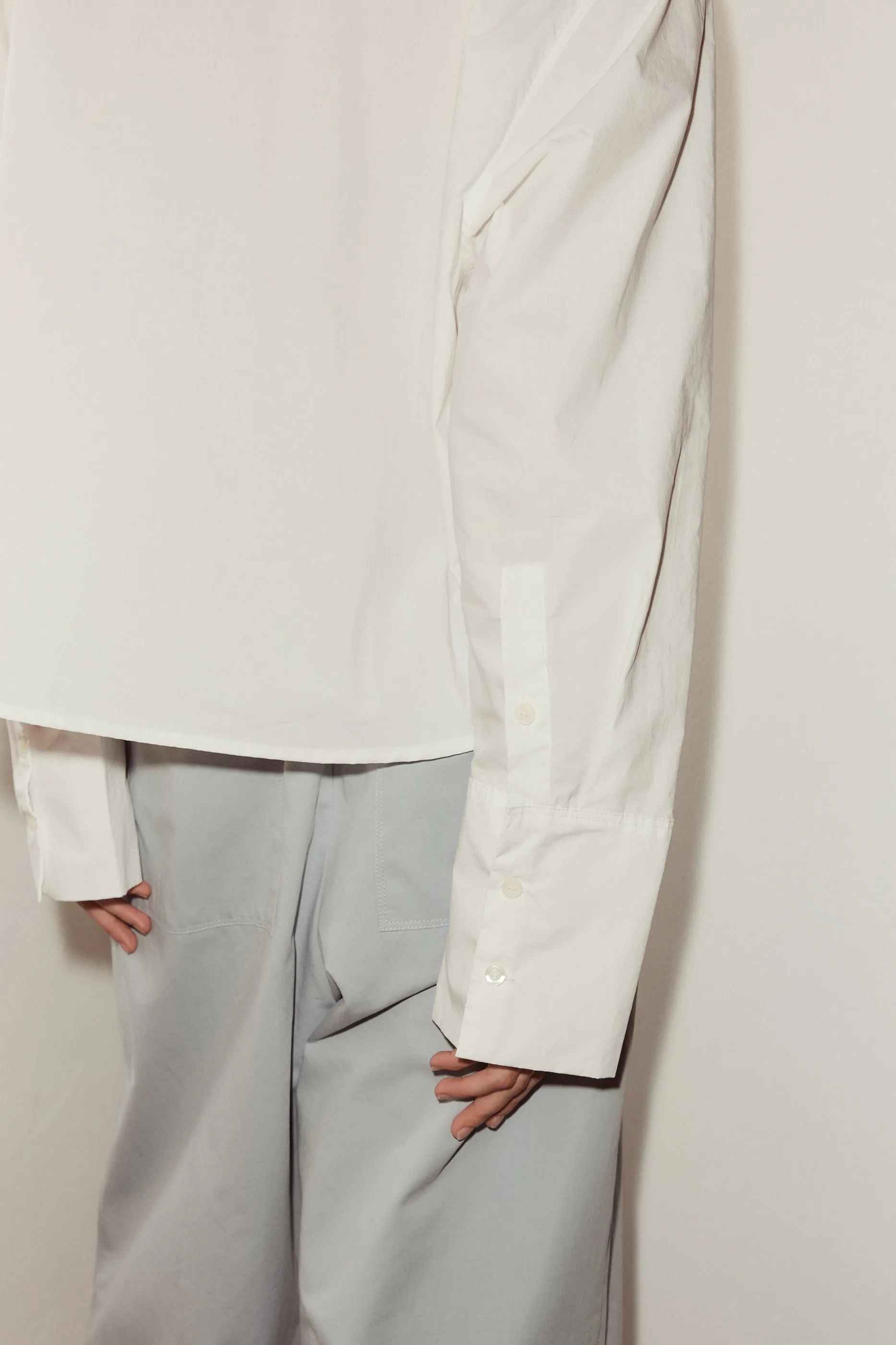 Oversized Collared Shirt - White