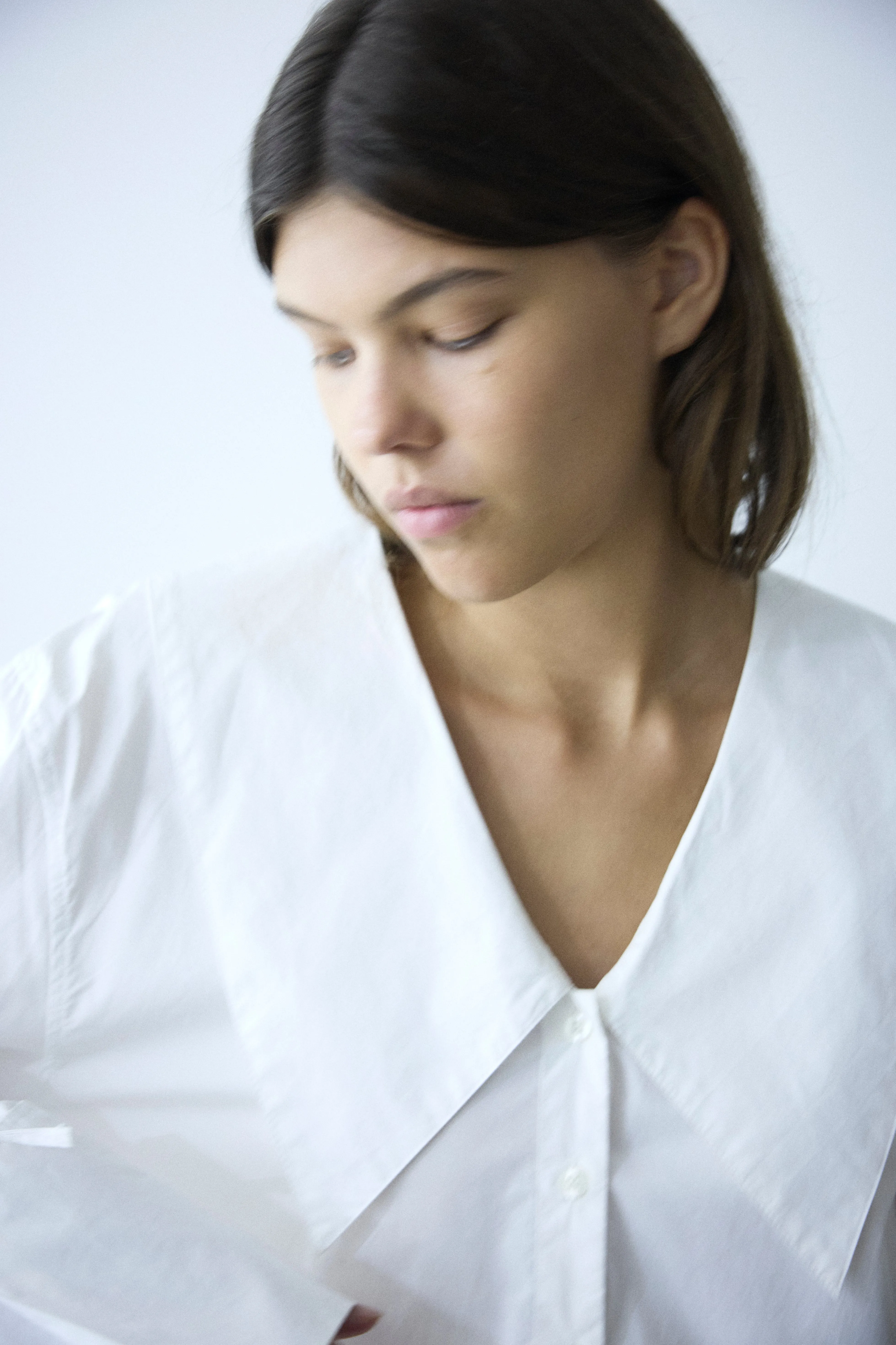 Oversized Collared Shirt - White