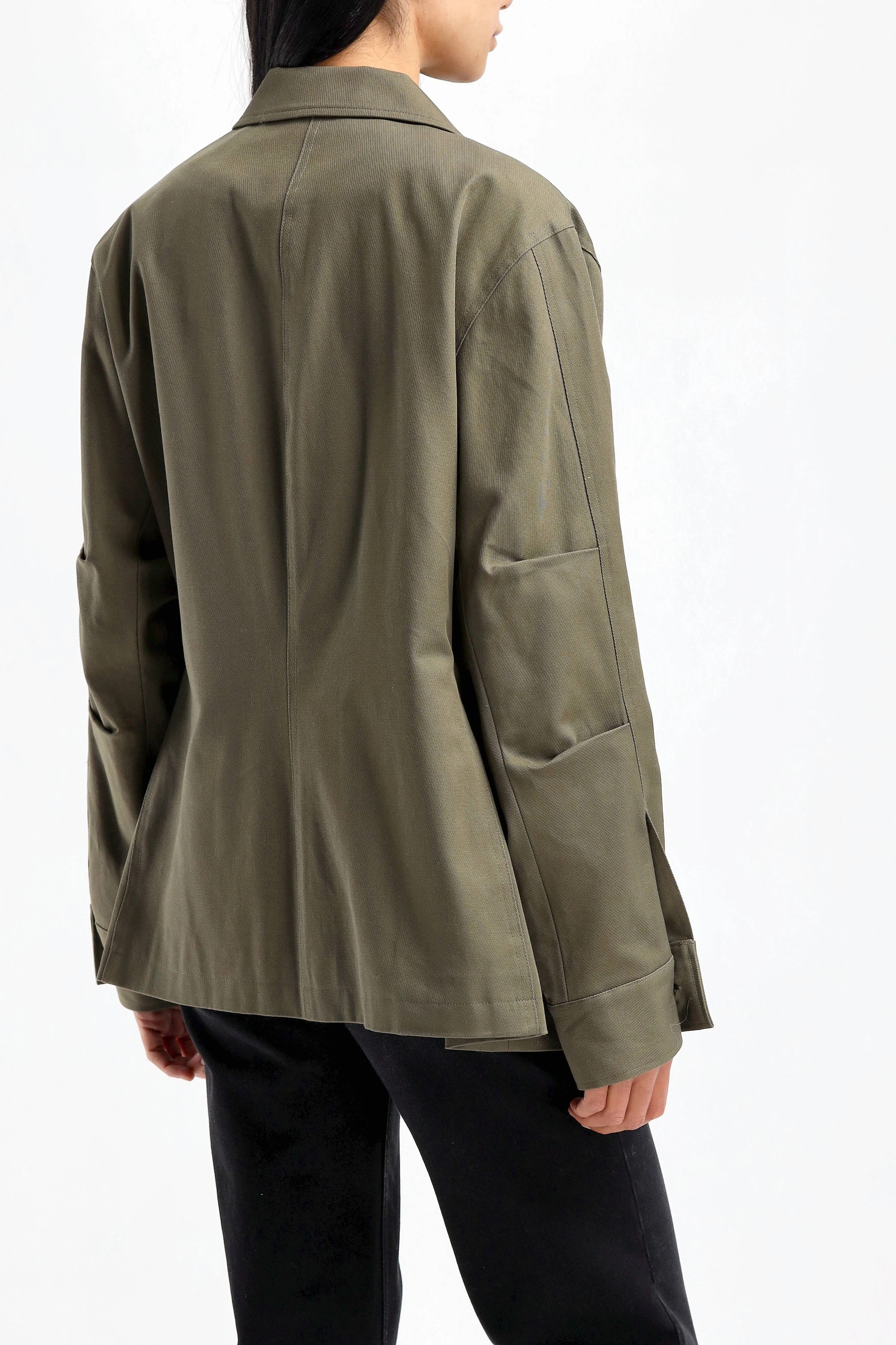 Oversized Jacke Army in Khaki