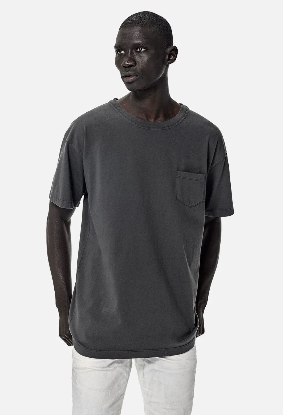 Oversized Pocket Tee / Charcoal