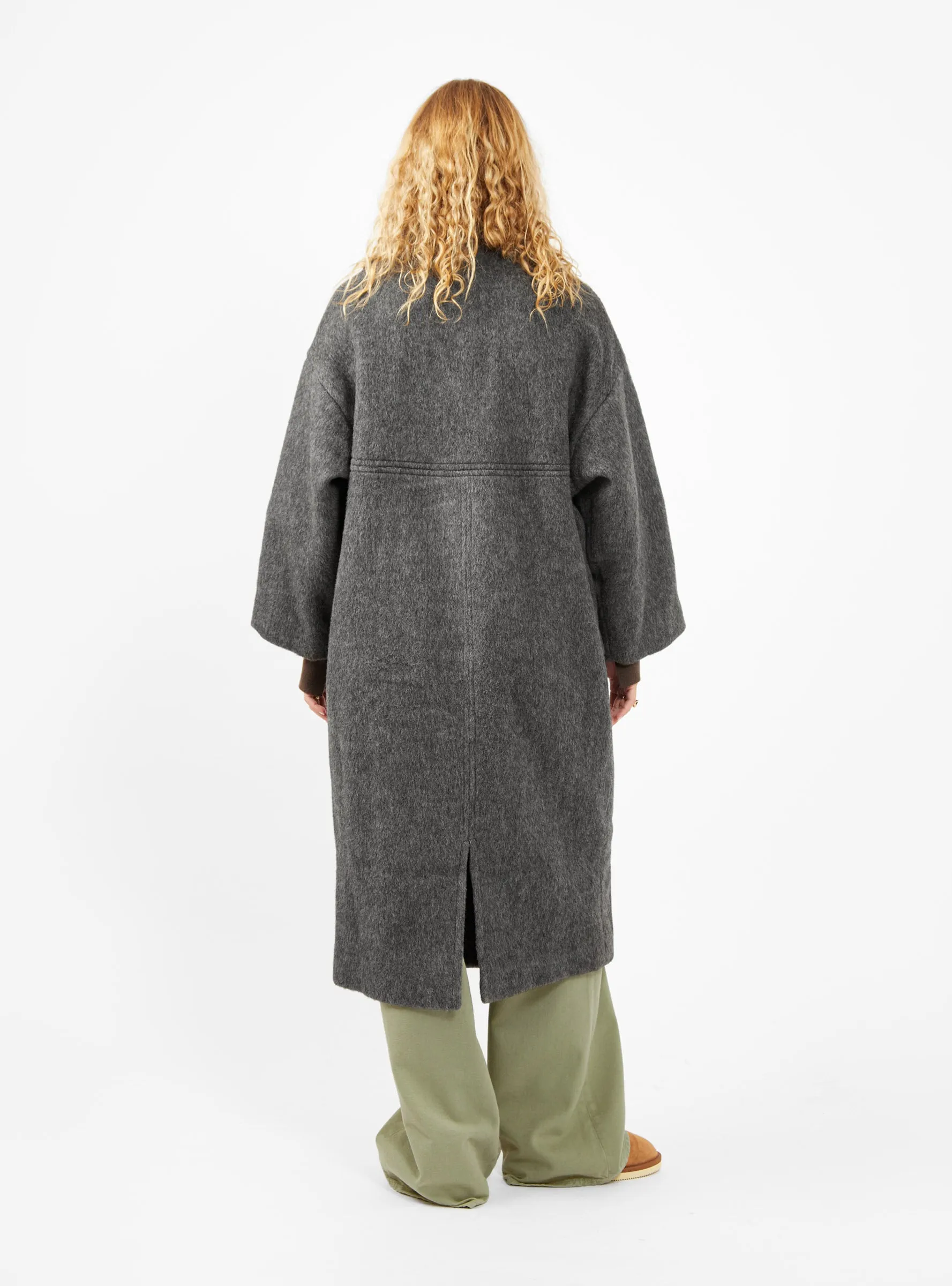 Oversized Wool Coat Grey