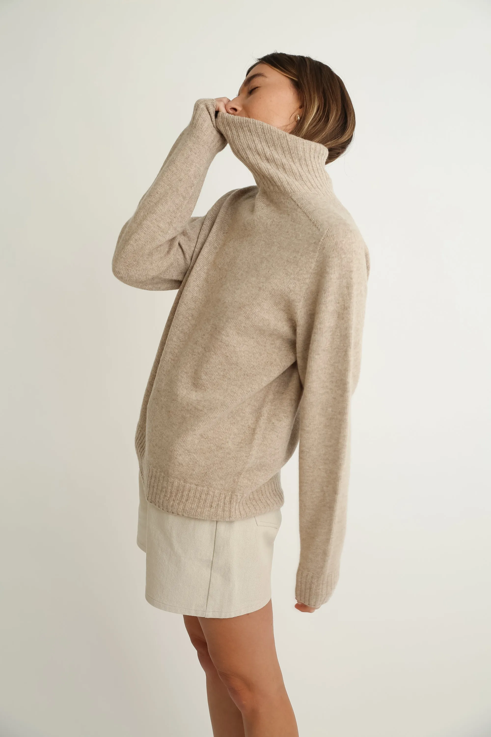 Oversized Wool Turtleneck