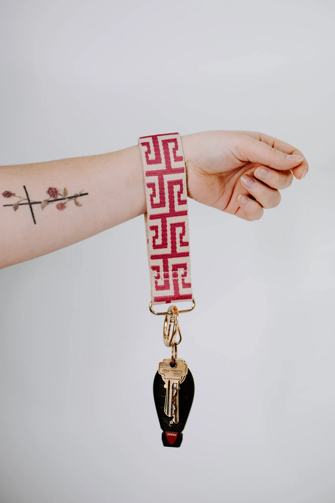 Patterned Wristband Keychains