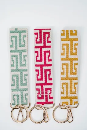 Patterned Wristband Keychains