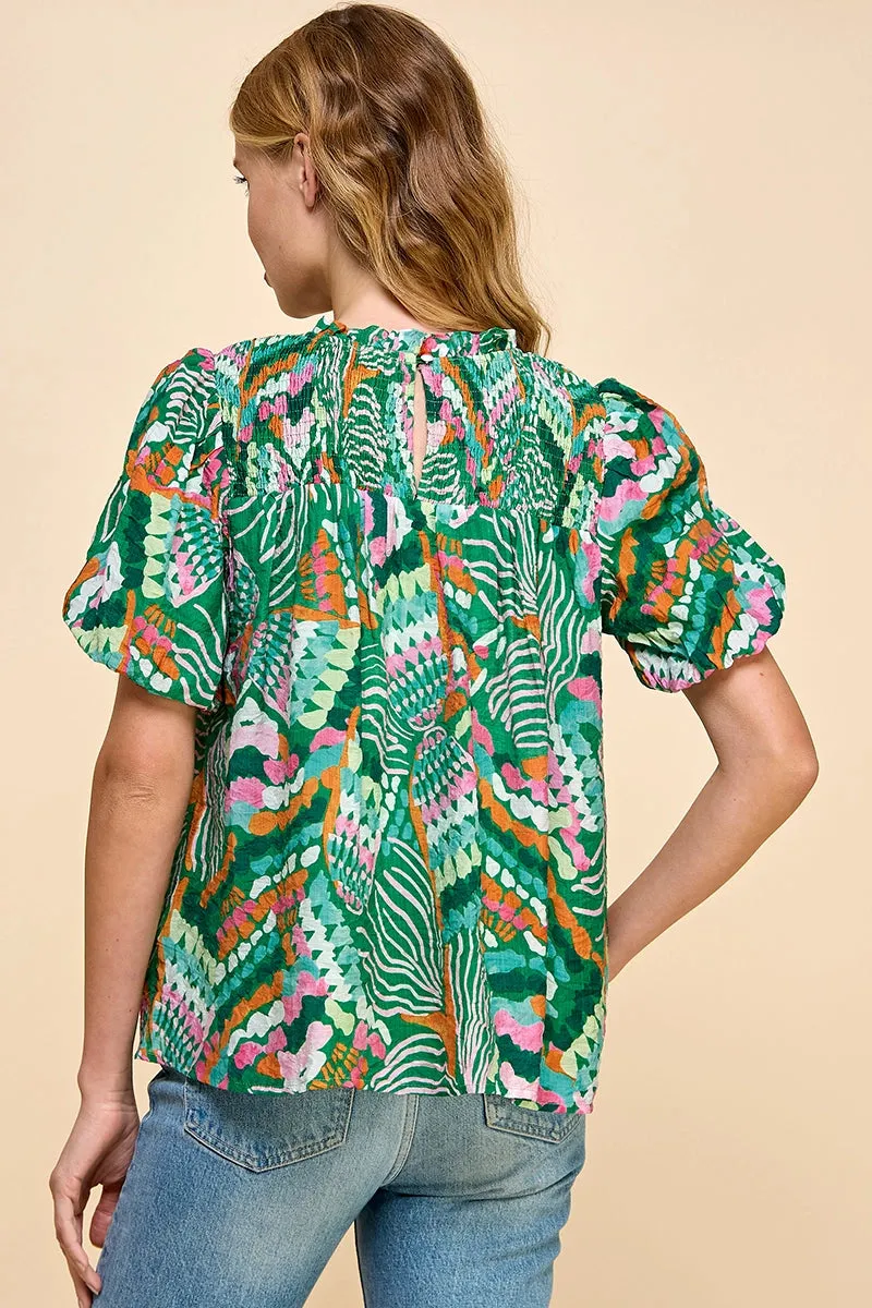 Perri Abstract Printed Top