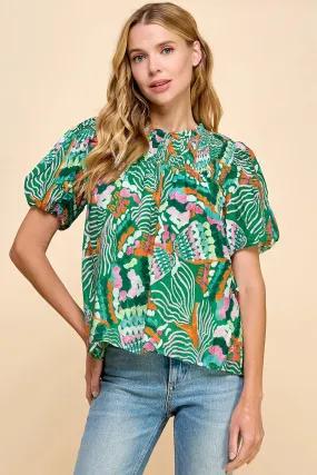 Perri Abstract Printed Top