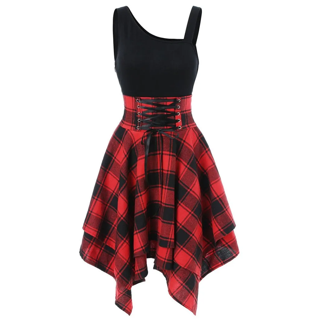 Plaid Punk Dress