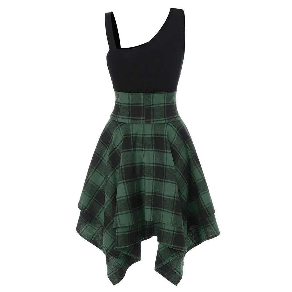 Plaid Punk Dress