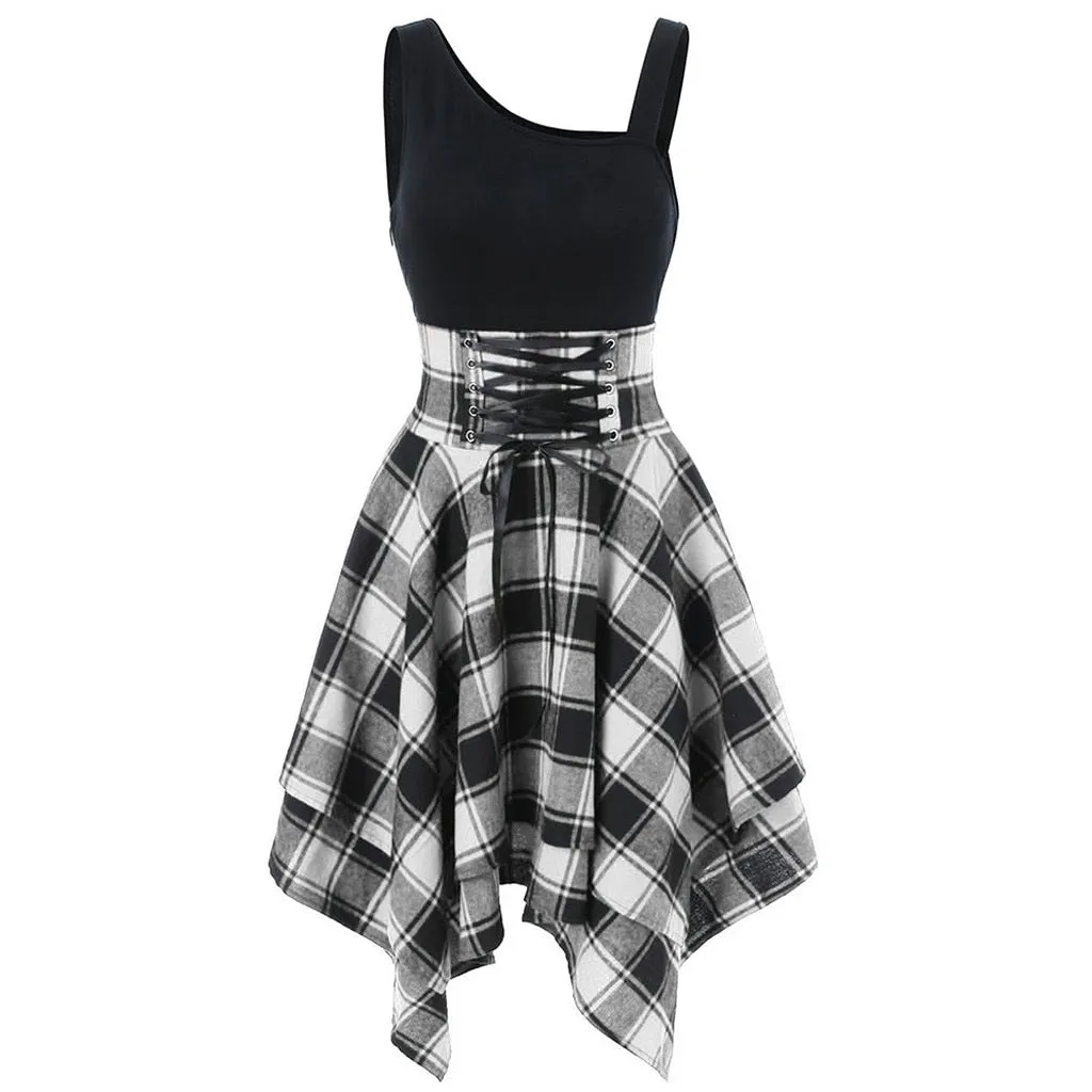 Plaid Punk Dress