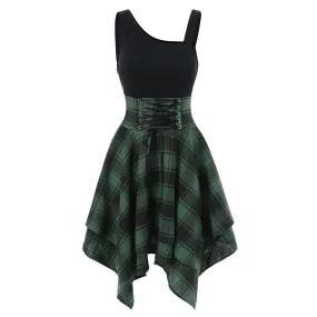 Plaid Punk Dress