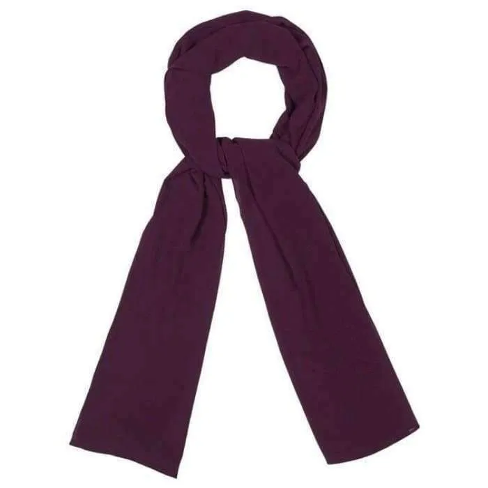 Plain Chiffon Dark Purple Hijab