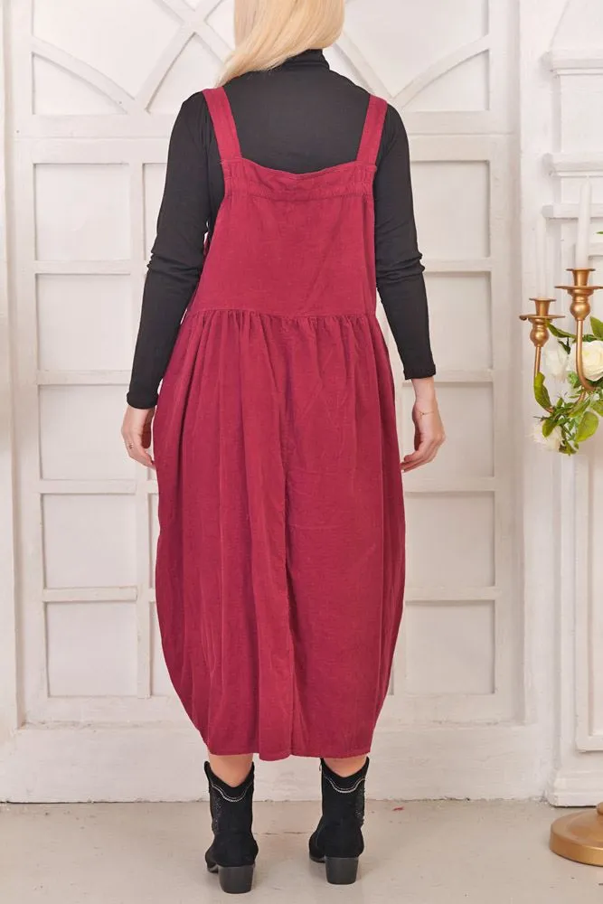 Plain Cotton Dungaree Dress