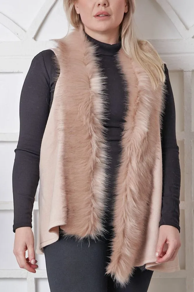 Plain Faux Fur Acrylic Vest