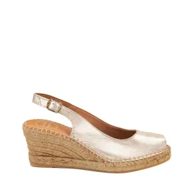 Plain Leather Wedge Espadrille for Women - Croacia