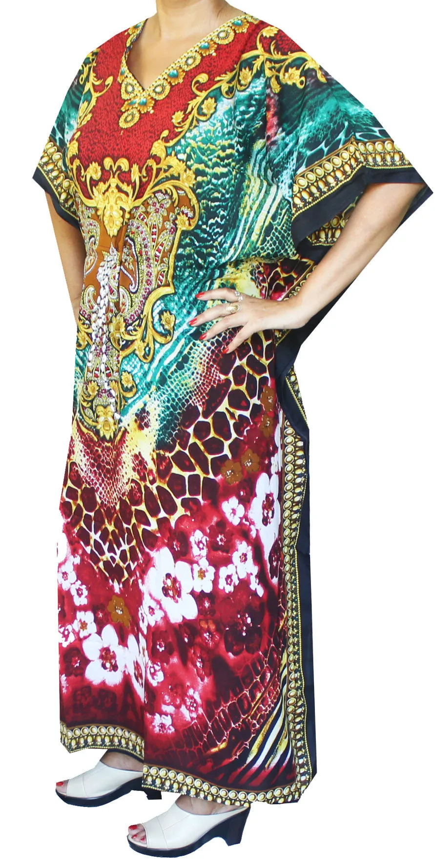 Printed Womens Caftan Maternity Dress