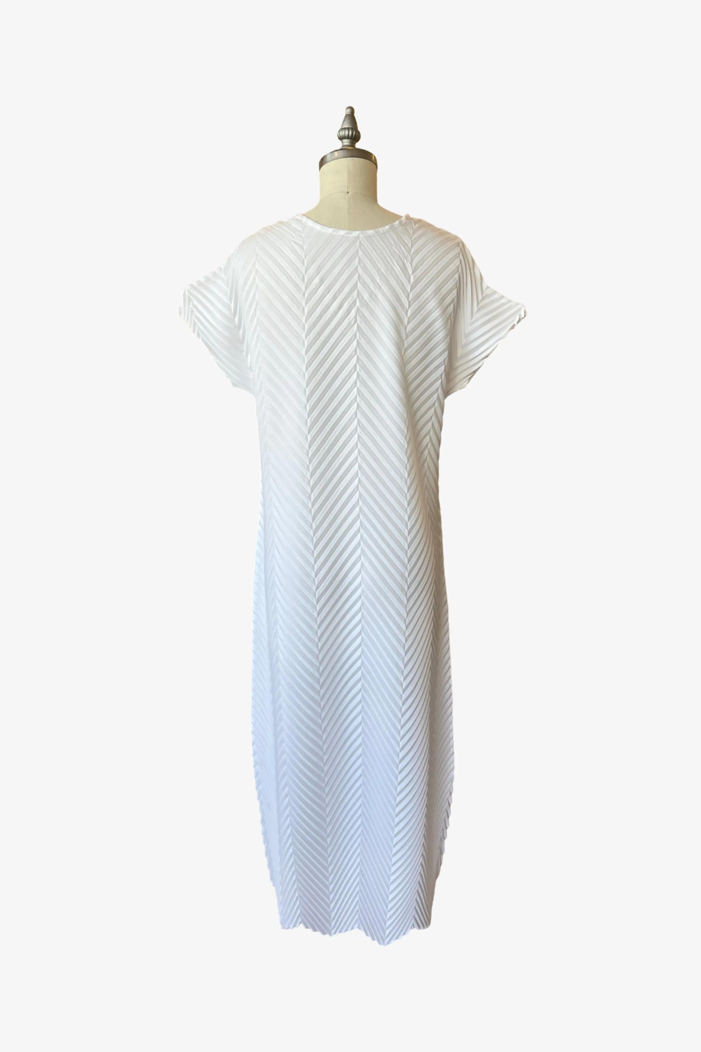 Reversible Chevron Maxi Dress | White