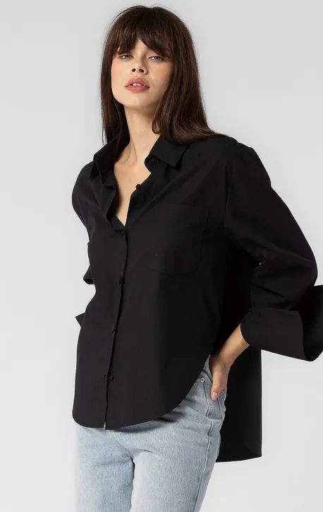 Riley Oversized Blouse in Black