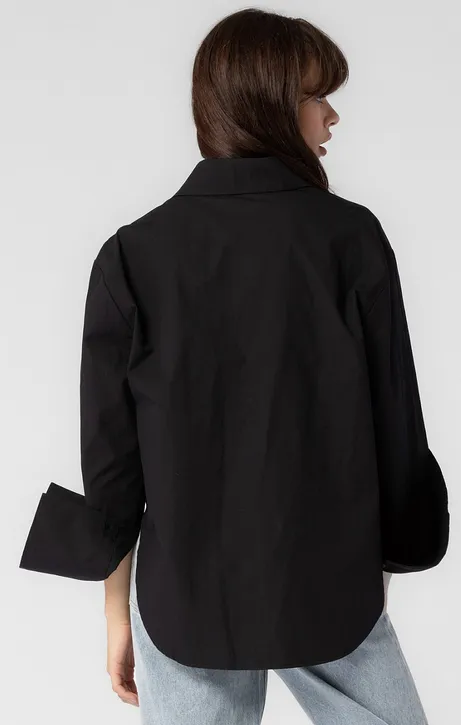 Riley Oversized Blouse in Black