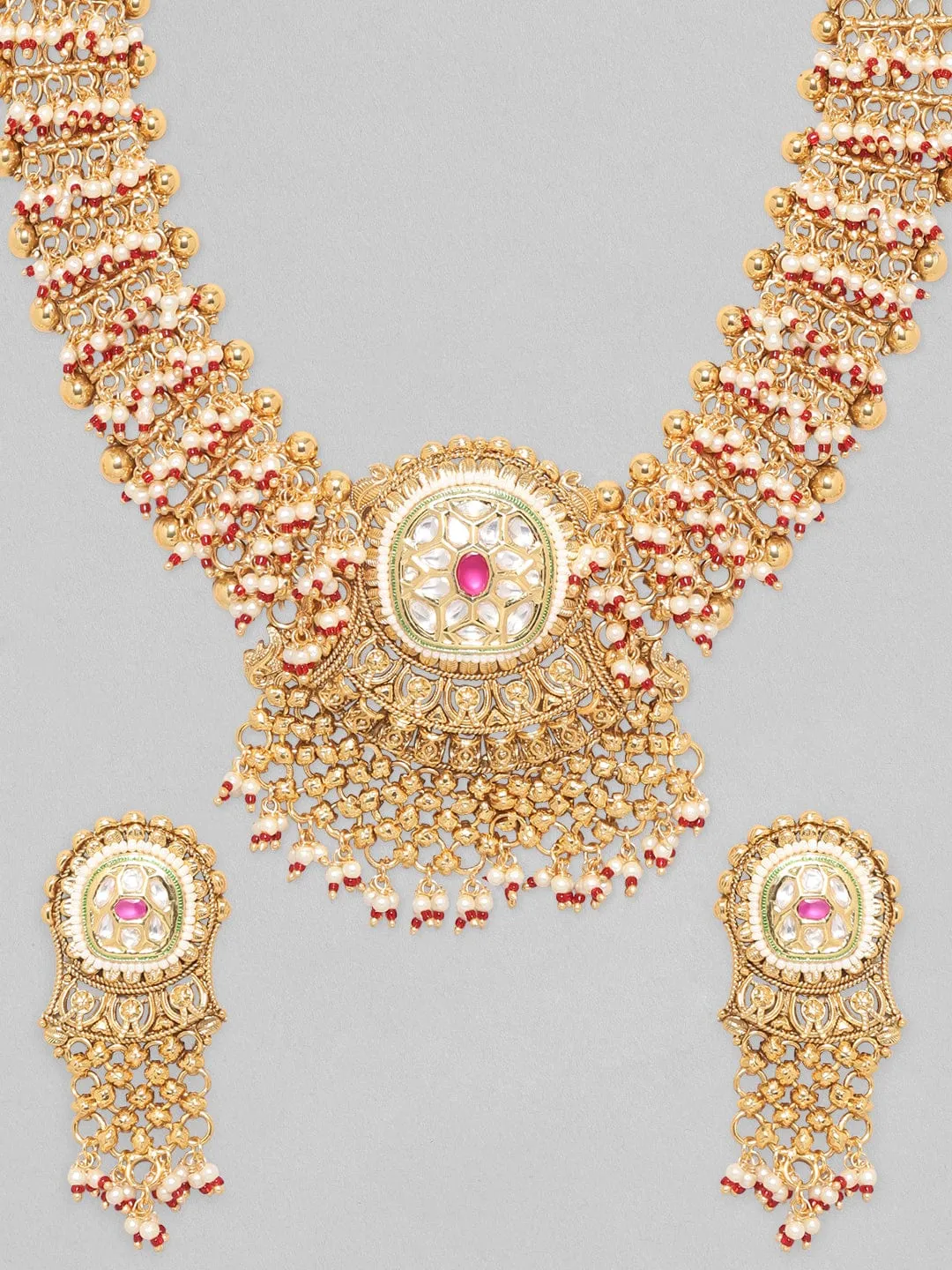 Rubans Luxury Gold Plated Handcrafted Traditional Necklace.