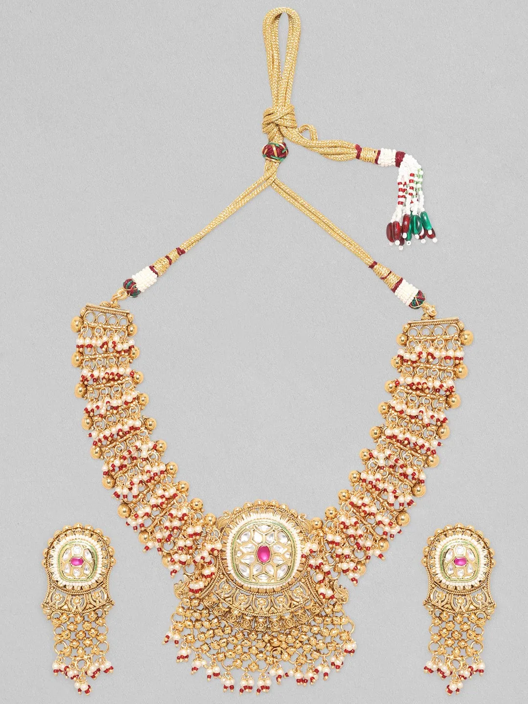 Rubans Luxury Gold Plated Handcrafted Traditional Necklace.