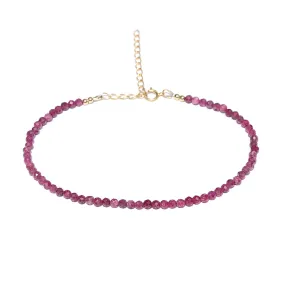 Ruby Delicate Luxury Anklet