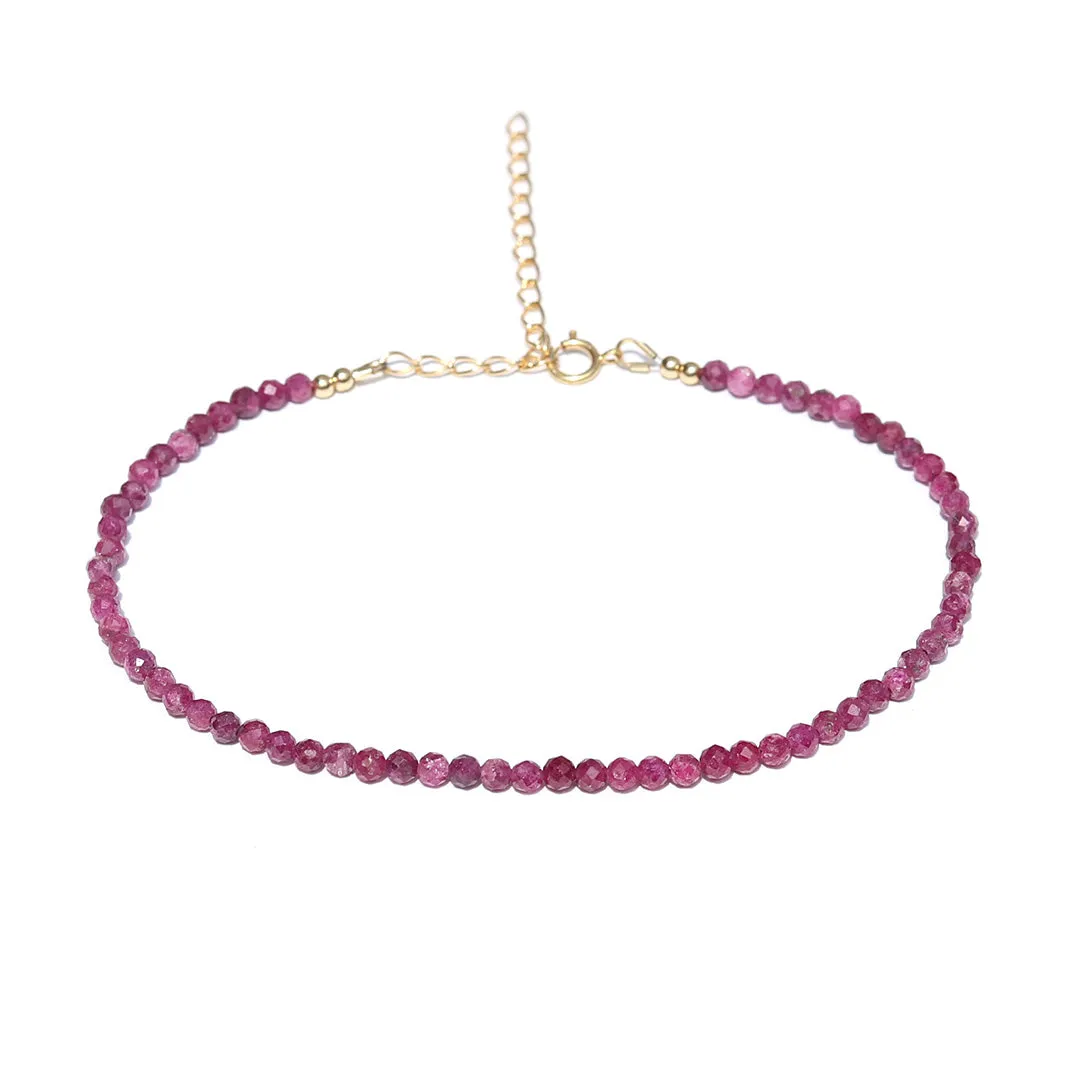 Ruby Delicate Luxury Anklet