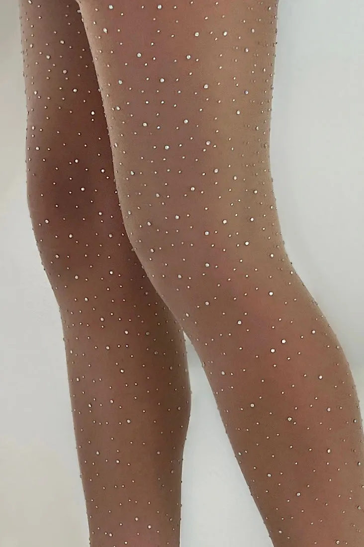 Sheer Rhinestone Tights