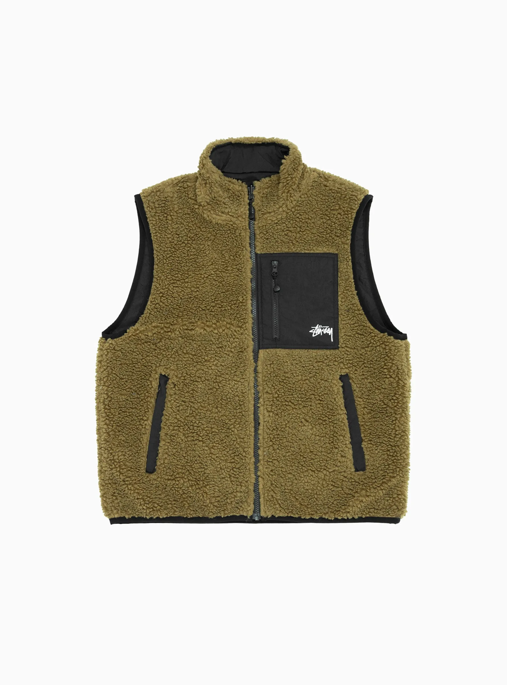 Sherpa Reversible Vest Olive