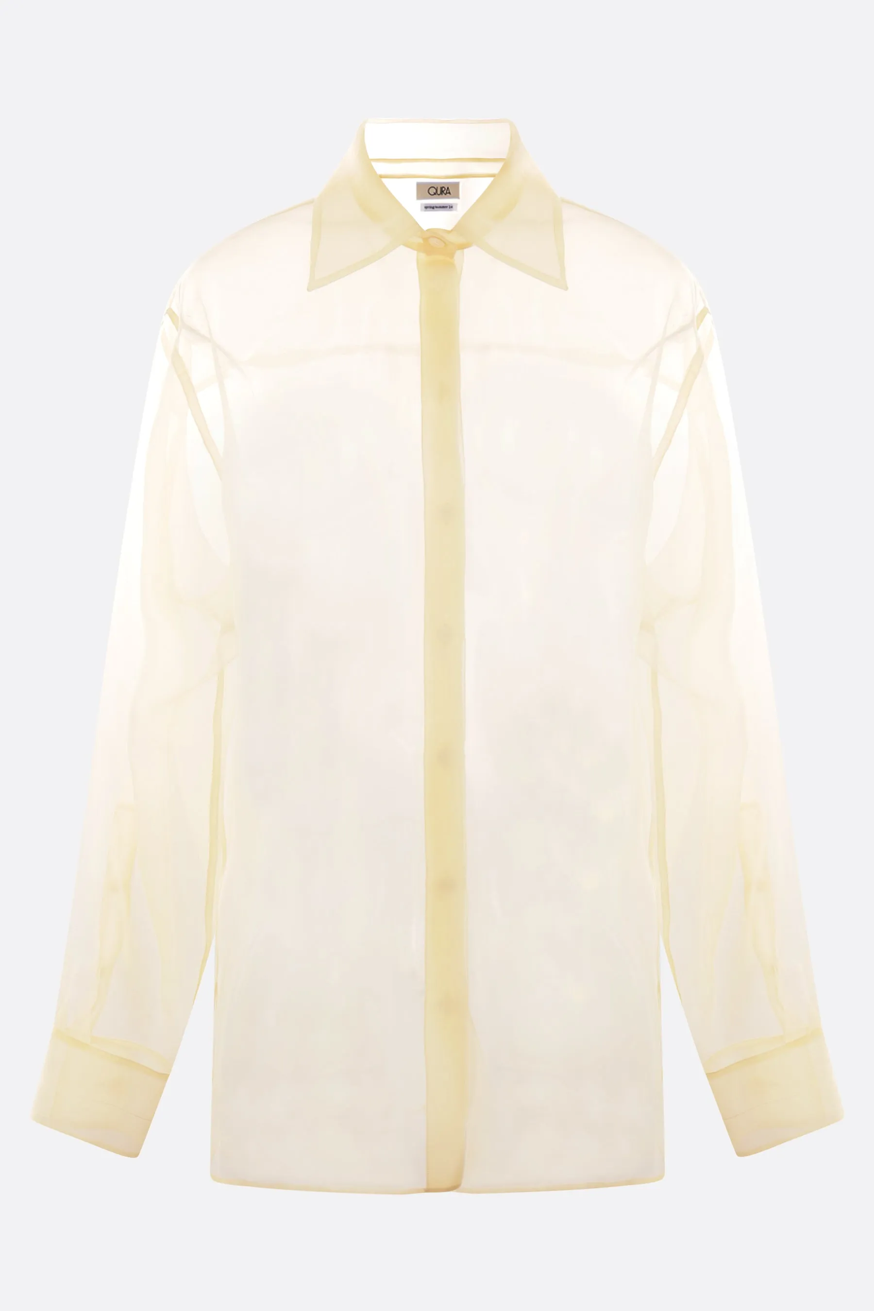 silk organza oversized shirt