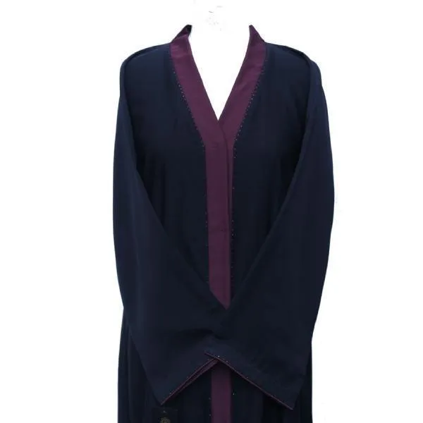 Simple Plain Front Open Abaya