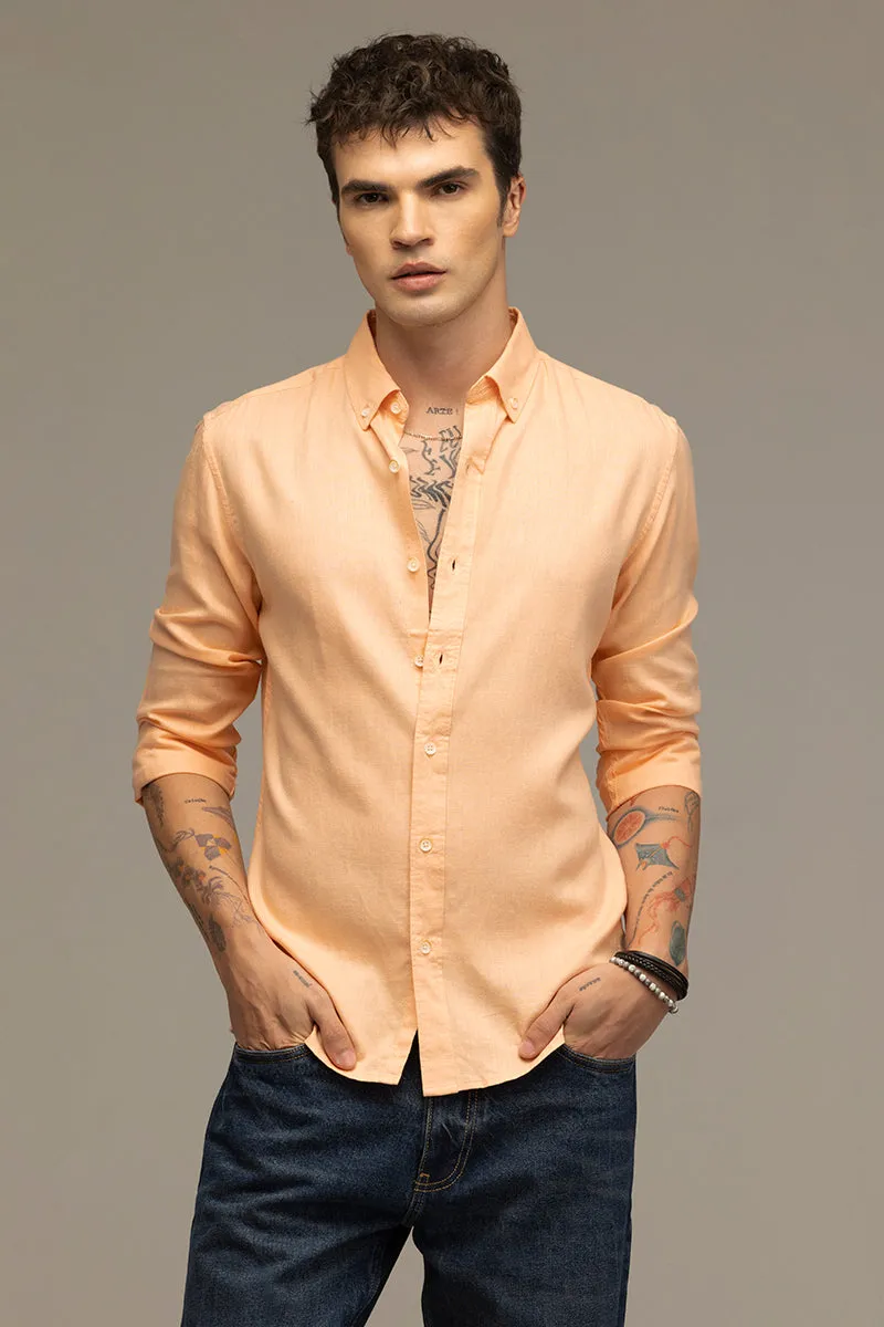 Sleek Style Plain Peach Shirt