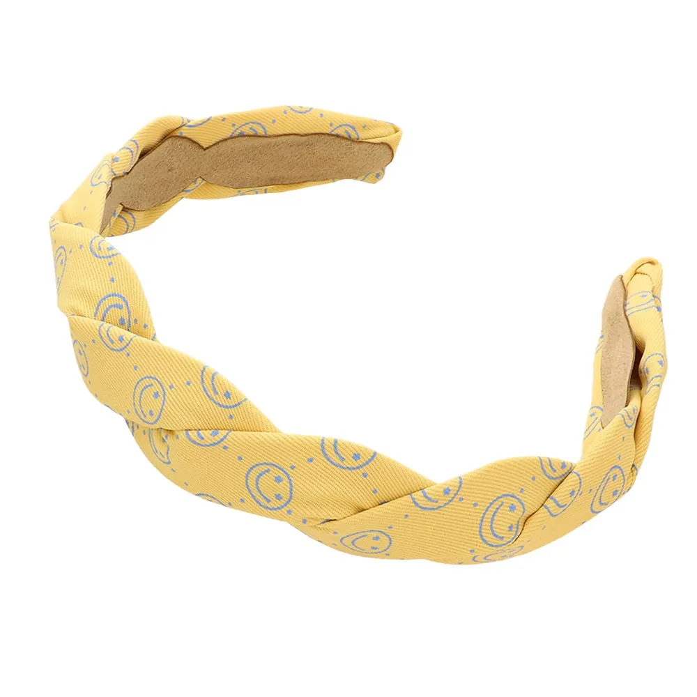 Smile Patterned Braided Headband