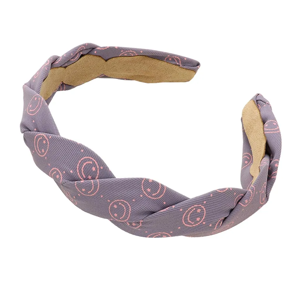 Smile Patterned Braided Headband