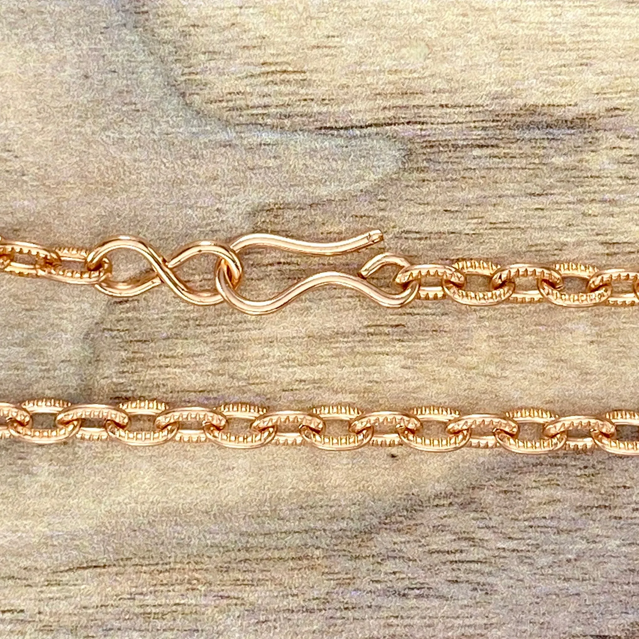 Solid Copper Patterned Cable Chains