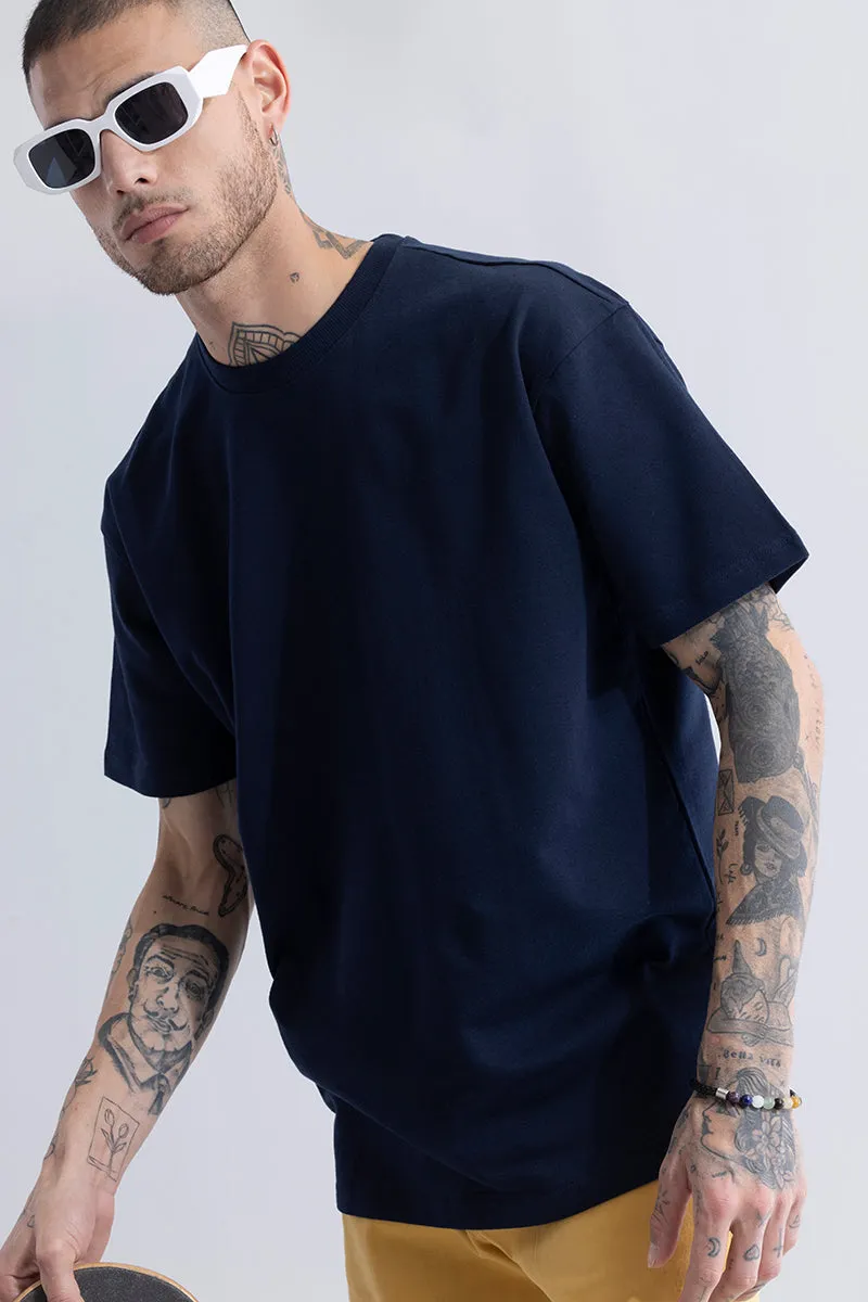 Solitude Navy Oversized T-Shirt