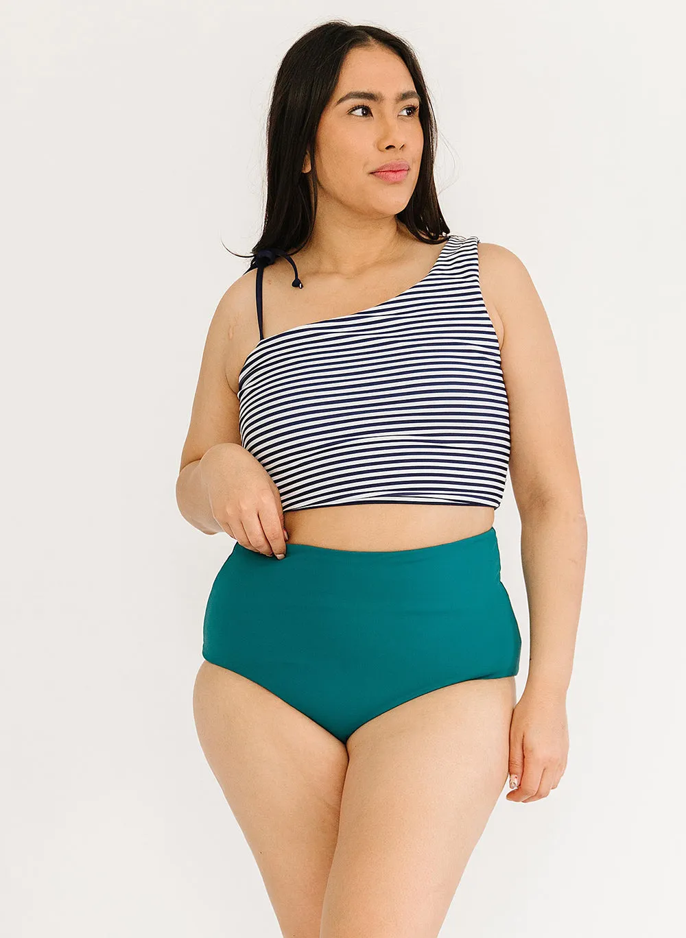 Stripe / Midnight Reversible Crop Top