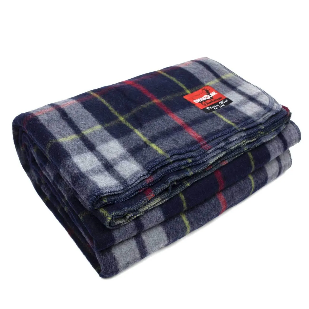 Swiss Link Wool Plaid Blankets