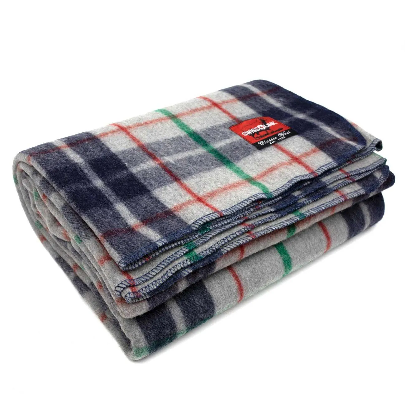 Swiss Link Wool Plaid Blankets