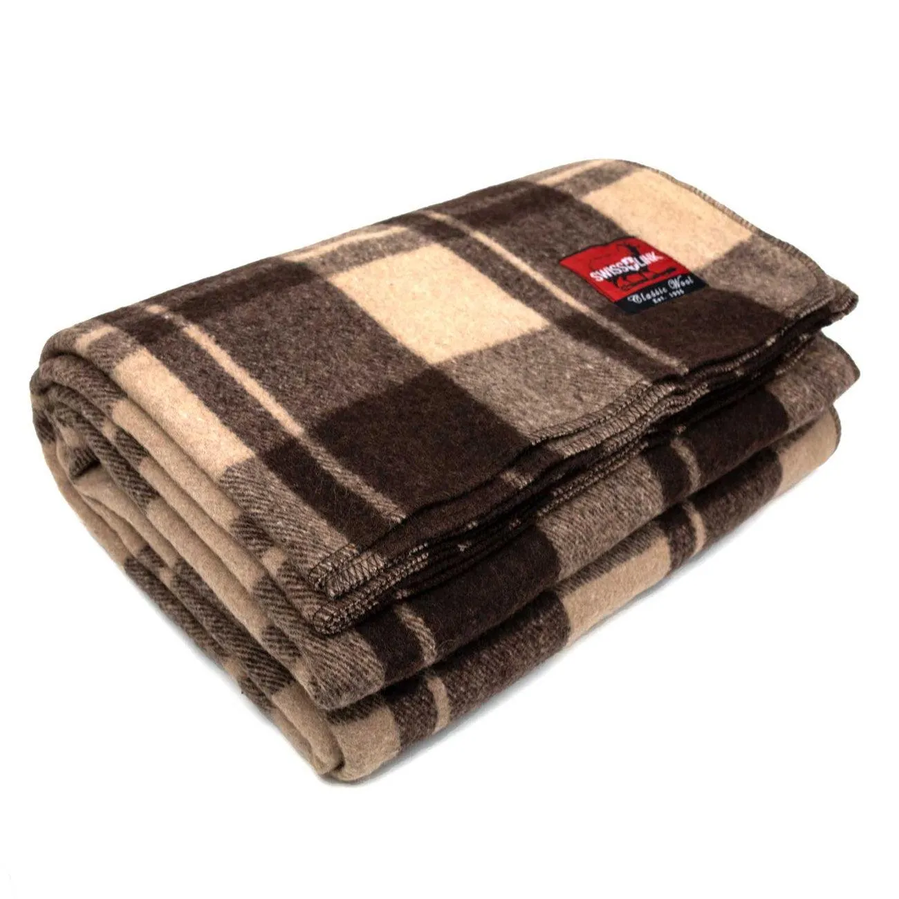 Swiss Link Wool Plaid Blankets