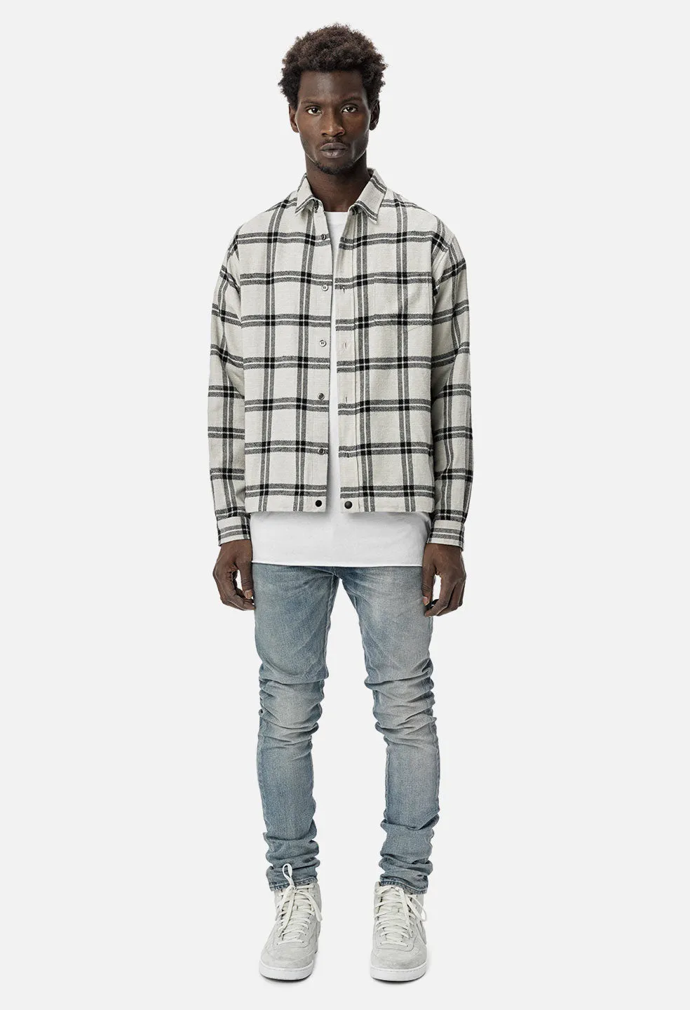 Switch Overshirt / Bone Plaid