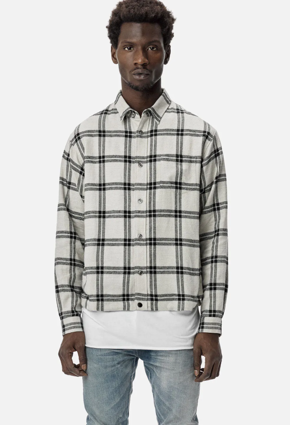 Switch Overshirt / Bone Plaid