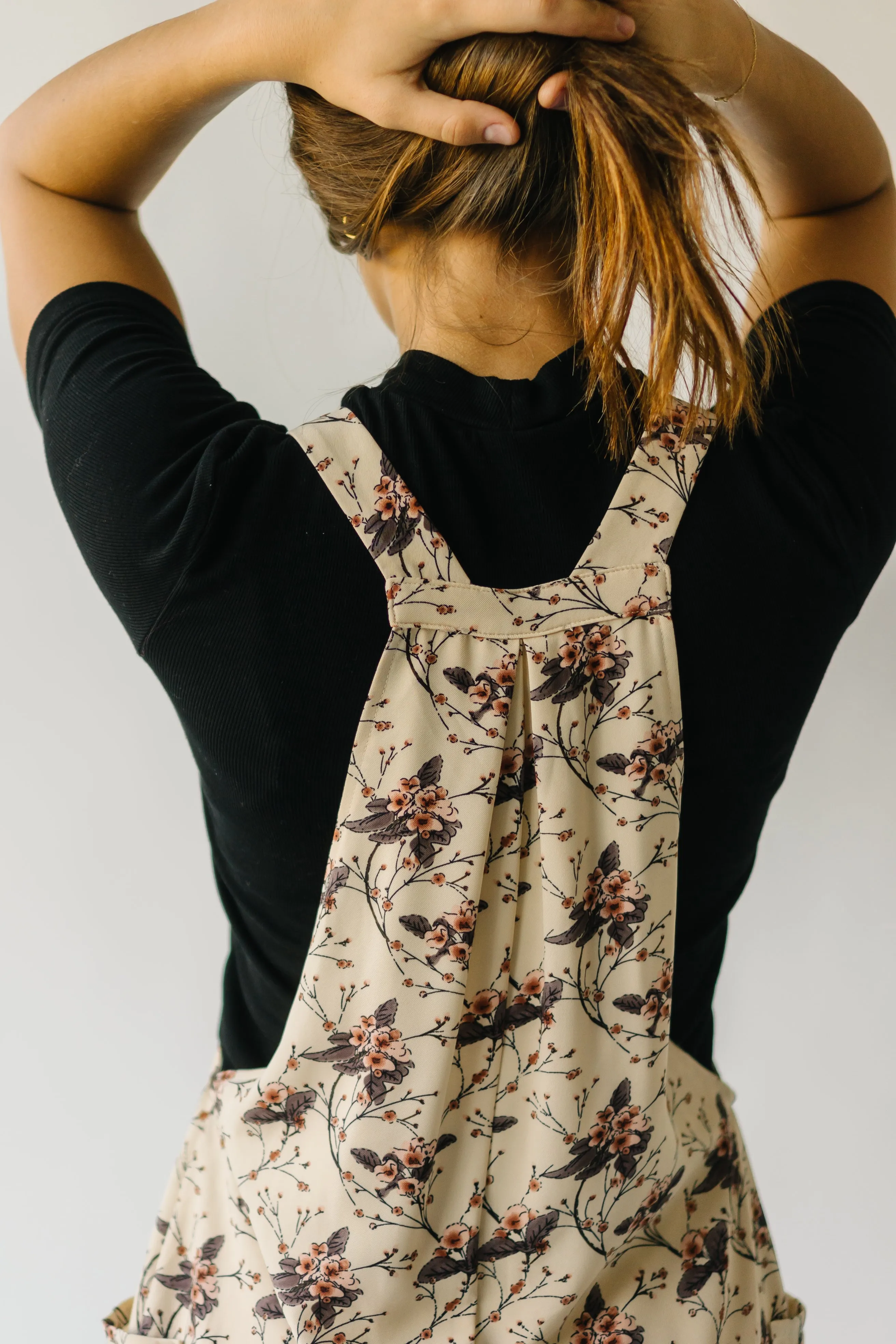 The Marena Patterned Jumpsuit in Cream Floral