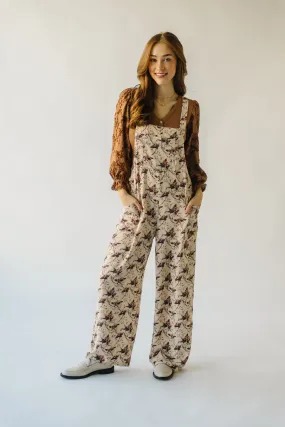 The Marena Patterned Jumpsuit in Cream Floral